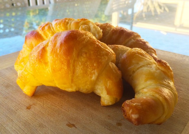 The fatty moon ships of buttery gold that I made.